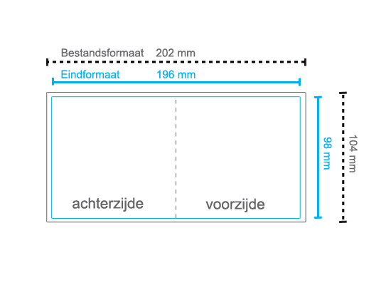 Ansichtkaart Dubbel Vierkant S