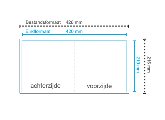 Ansichtkaart Dubbel Vierkant L