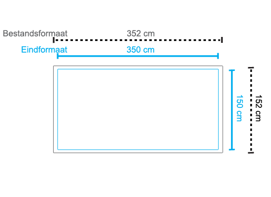 Spandoek 1.5x3,5m Spandoek 1.5x3,5m