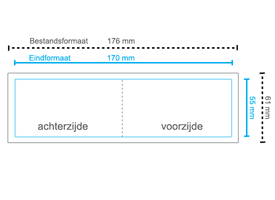 Afspraakkaartje Dubbel Liggend