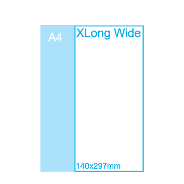 XLong Wide Folders (148 x 297 mm)