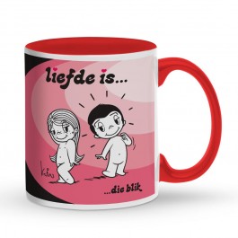 Liefde is... mok bedrukken - Rood