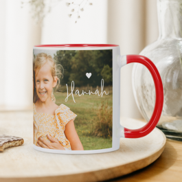 Mok met foto en tekst - Rood  - 325 mlÂ 