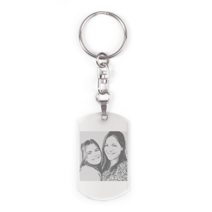 Sleutelhanger graveren met foto - Dogtag