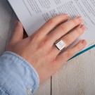 Zilveren zegelring graveren - Heren - Maat 21