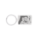 Sleutelhanger graveren met foto - Rechthoek