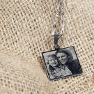 Zilverkleurige fotohanger - Vierkant