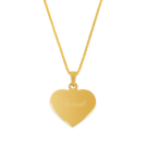 Goudkleurige naamhanger - Hart