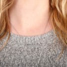 Zilveren ketting met naam - Horizontale bar