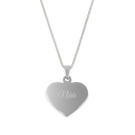 Zilverkleurige naamhanger - Hart