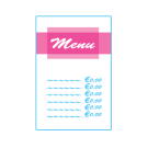 Menukaart ongevouwen