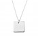 Zilveren ketting graveren - Vierkante hanger