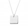 Zilveren ketting graveren - Vierkante hanger