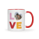 Mok met foto en tekst - Rood  - 325 mlÂ 