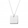 Zilveren ketting graveren - Vierkante hanger