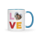 Mok met foto en tekst - Blauw - 325 ml 
