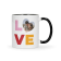 Mok met foto en tekst - Zwart - 325 ml 