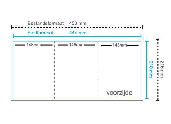 Menukaart 210x444mm