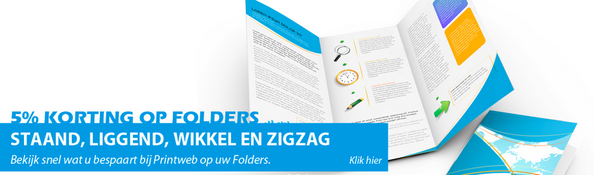 Folders drukken met 5% korting