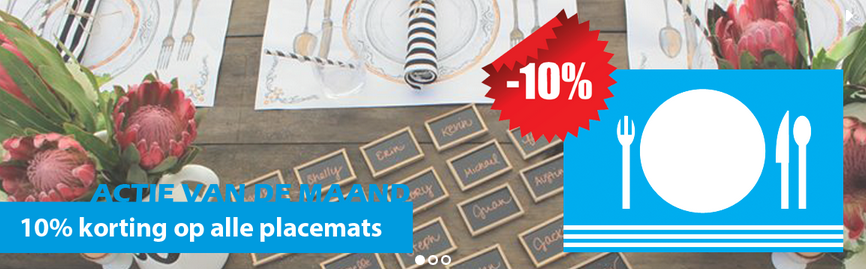 Placemats bedrukken actie