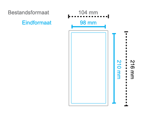 Menukaart 98x210mm