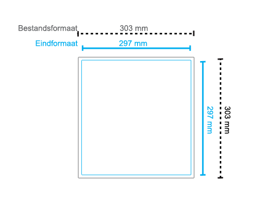 Menukaart 297x297mm Menukaart 297x297mm