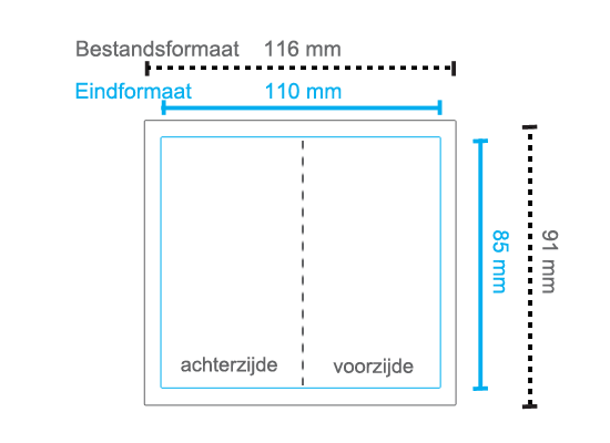 Visitekaartje Dubbel Staand